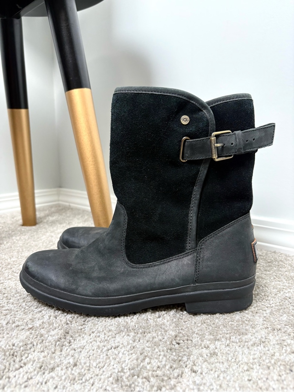 UGG Oren Black Suede Waterproof Boots